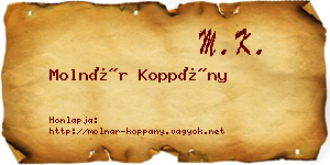 Molnár Koppány névjegykártya