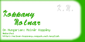 koppany molnar business card